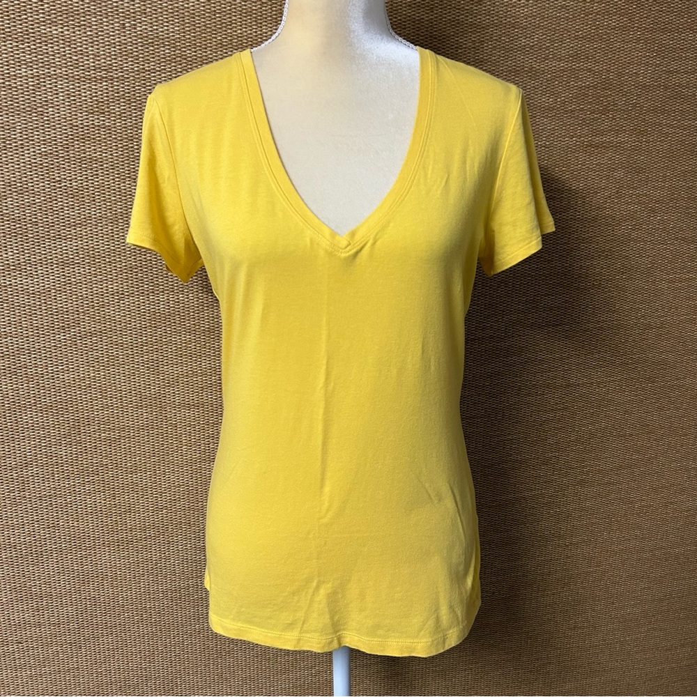 Banana Republic T-Shirt Womens Small Yellow Timeless Tee